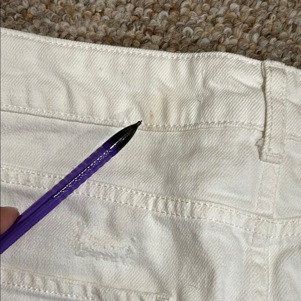 White Zara Denim Mini Skirt Small - Picture 12 of 13